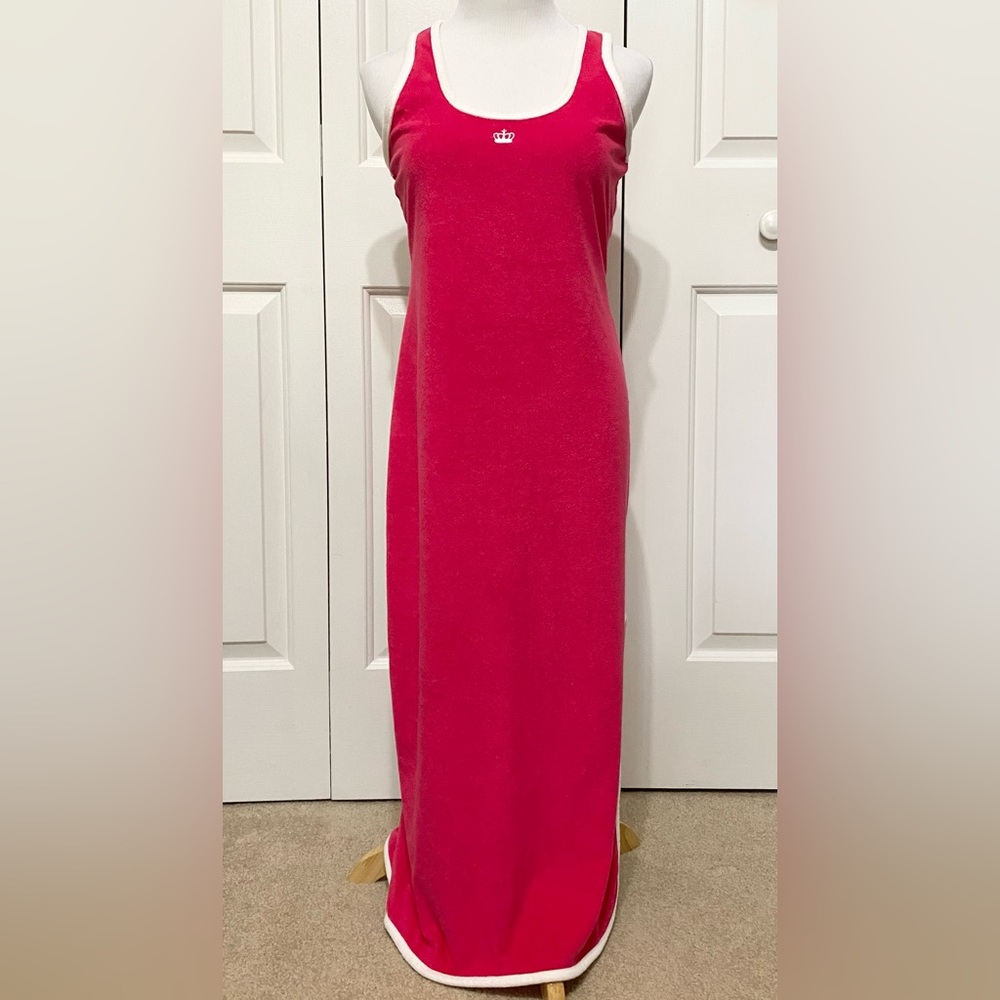 Juicy By Juicy Couture Hot Pink Towel Terry Midi Dress